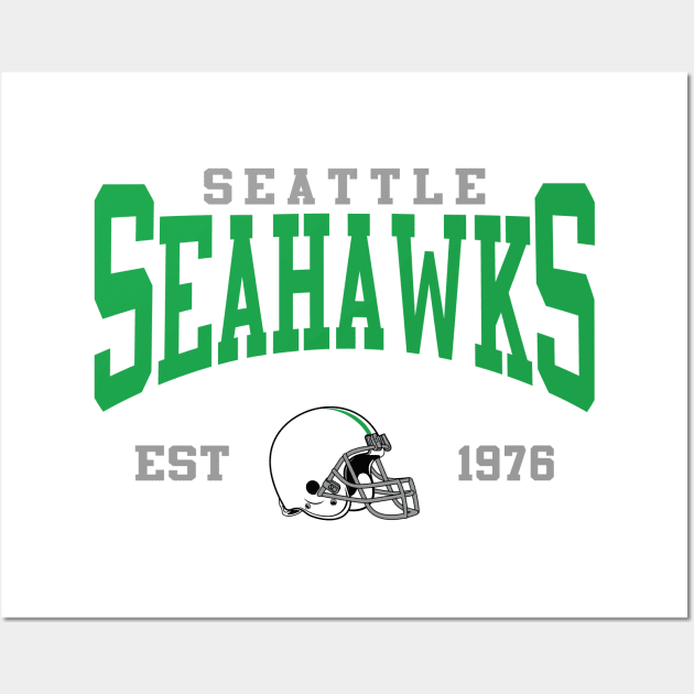 Retro Seattle Football Wall Art by genzzz72